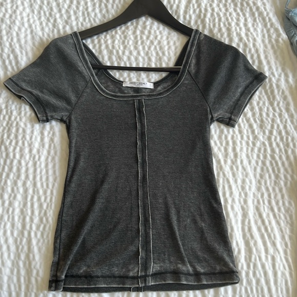 Project Social T Dark Gray Scoop Neck Tee - Picture 1 of 2
